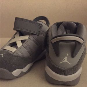 Grey/White Baby Air Jordan Shoes Size 5C